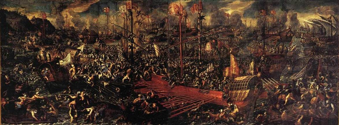 Vicentino, Andrea (c. 1542 - 1617) Battle of Lepanto ...