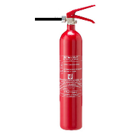 Une image contenant extincteur, texte, cylindre, rouge Description générée automatiquement