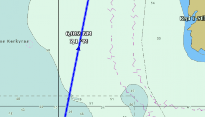 Carta Mouillage Kerkyra